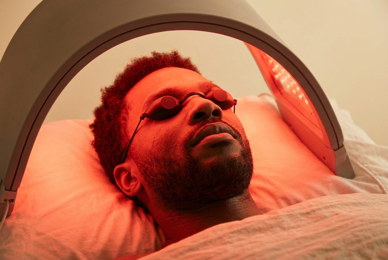 Red light therapy room